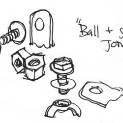 Early Sketch of Faux Ball-and-Joint Socket