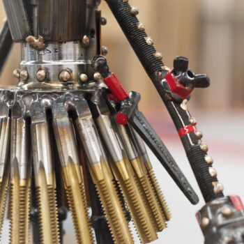 Robot skirt with a sword