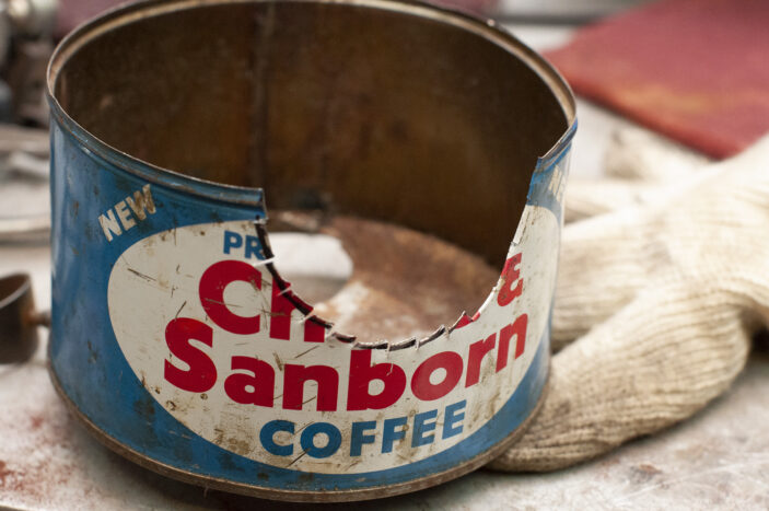 vintage coffee can cut for canopy