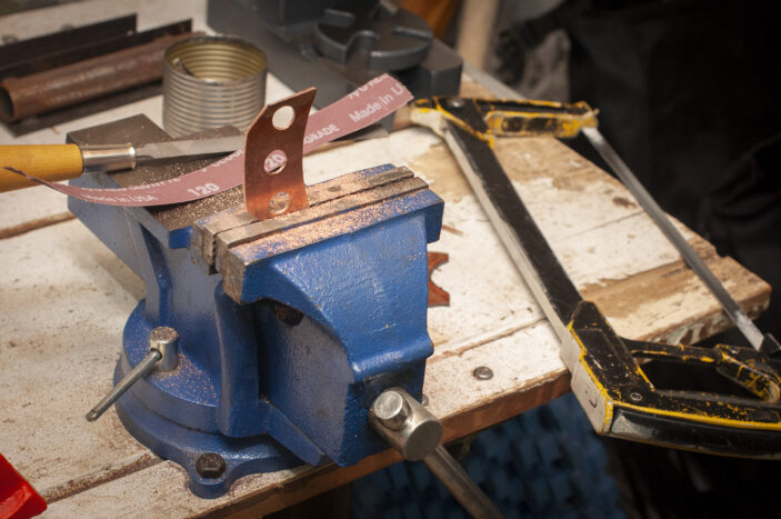 had filing copper plate