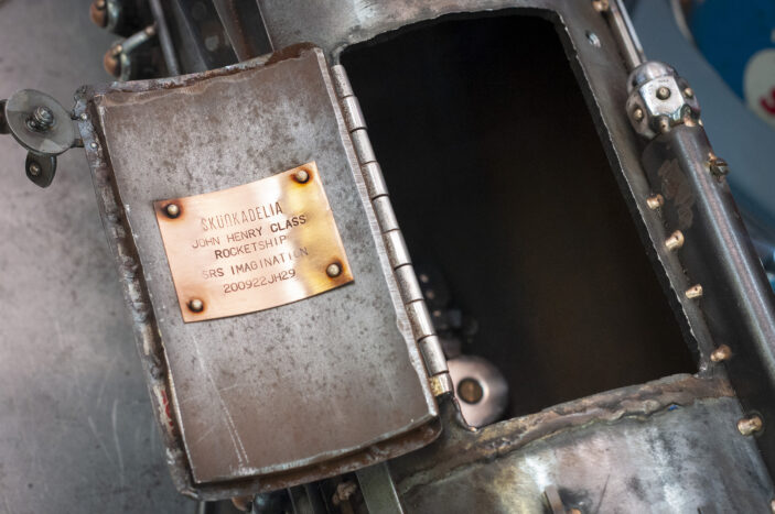 Bloierplate installed on door