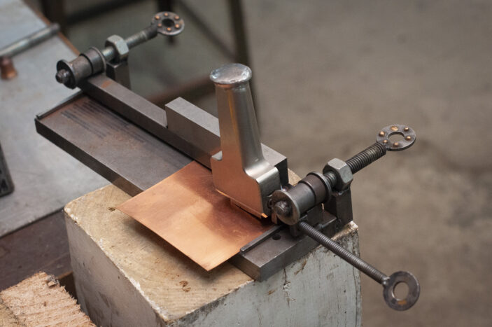 letter stamping setup