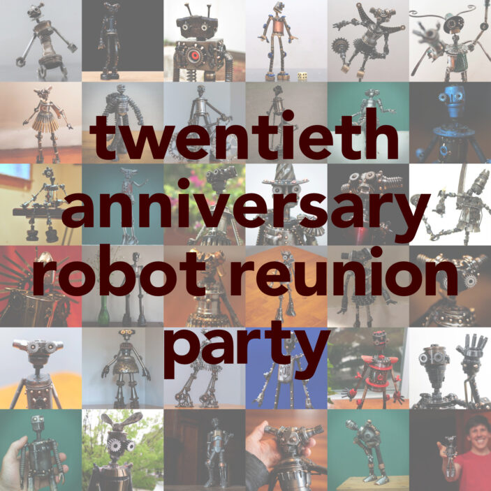 Robot Reunion Collage With Text